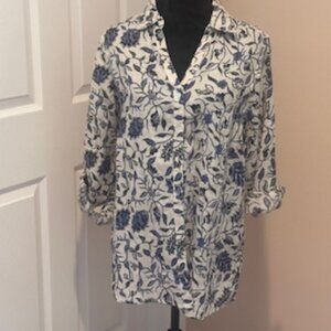 Rachel Zoe Oversized Linen Shirt Size Small
